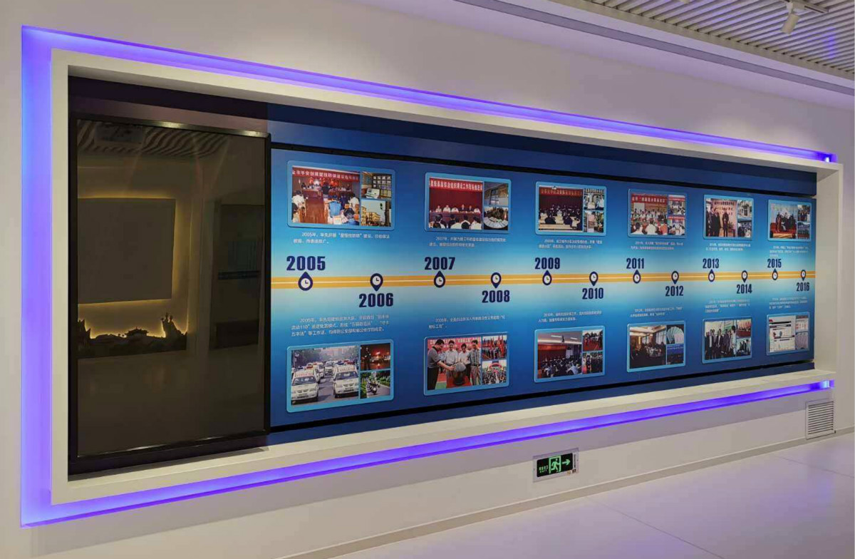 互动滑轨屏在企业展厅设计中用来展示什么内容 互动滑轨屏在企业展厅设计中用来展示什么内容