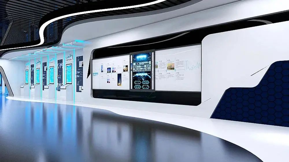互动滑轨屏在展厅设计中用来展示什么内容
